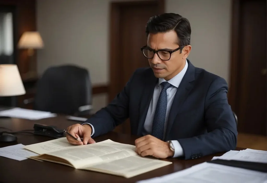 lawyer in office