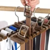 belt hanger with belts and ties