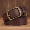 brown leather belt women