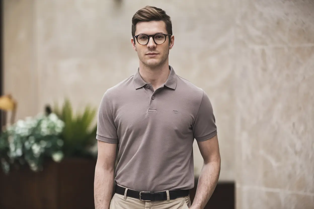 polo shirt office outfits for men