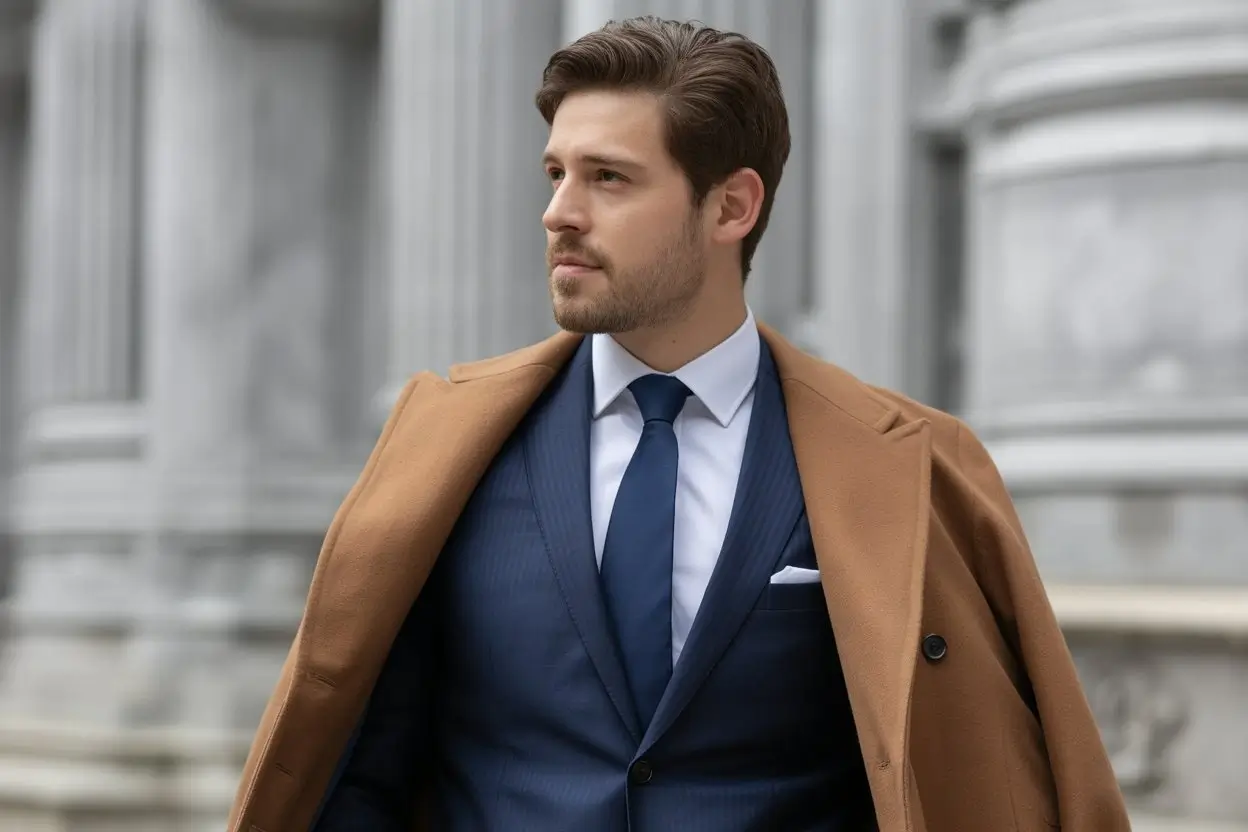 fall lawyer outfit for men